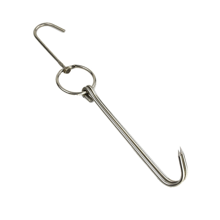 Suporte para Pendurar Pato em Aço Inoxidável com Anel Duplo para Cozinhar, Gancho para Churrasco ao Ar Livre, Anel Pequeno 3 cm 23cm, Anel Pequeno de Cera 3 cm 24,5cm, Anel Grande de Cera 3 cm 33cm, Anel Médio de Cera 3 cm 29cm, Aço Grosso Curto 4 cm 24cm