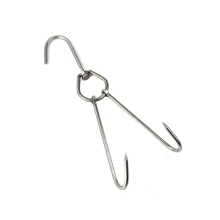 Suporte para Pendurar Pato em Aço Inoxidável com Anel Duplo para Cozinhar, Gancho para Churrasco ao Ar Livre, Anel Pequeno 3 cm 23cm, Anel Pequeno de Cera 3 cm 24,5cm, Anel Grande de Cera 3 cm 33cm, Anel Médio de Cera 3 cm 29cm, Aço Grosso Curto 4 cm 24cm