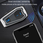 Auriculares estéreo Bluetooth 5.0 para capacete de motocicleta, V10