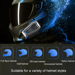 Auriculares estéreo Bluetooth 5.0 para capacete de motocicleta, V10