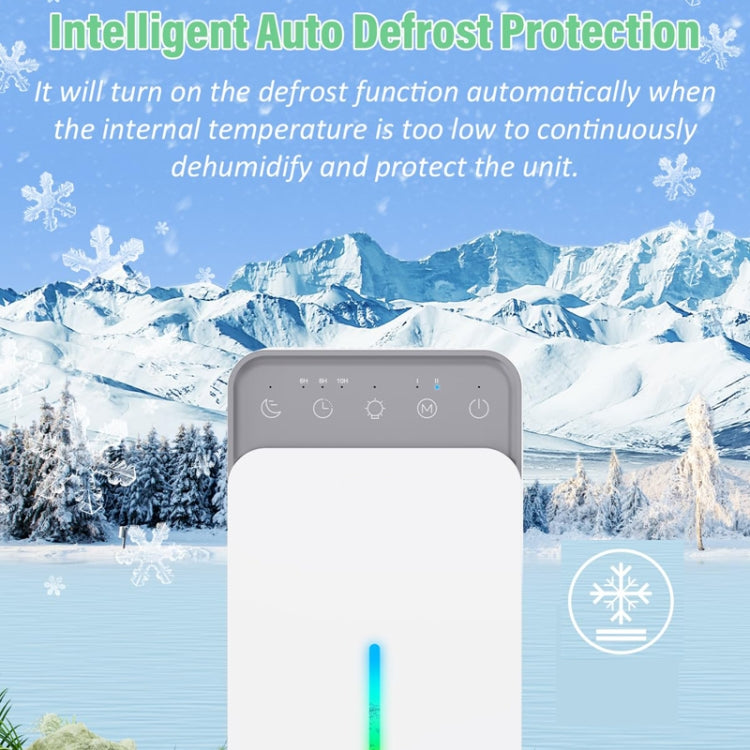 1500ml Semiconductor Dehumidifier with Automatic Defrost Function, Timer, Sleep Mode, EU Plug