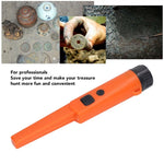 Mini Waterproof Handheld Metal Positioning Rod Detector, Orange, Black