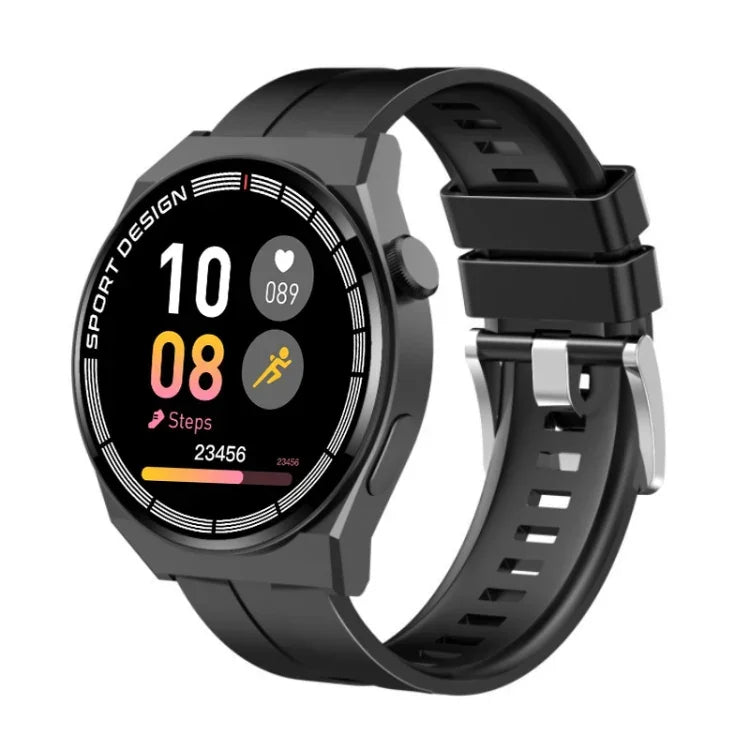 GT3Pro Relógio Inteligente com Monitorização de Saúde, Chamada Bluetooth e NFC, Ecrã 1.28 polegadas, Silicone Preto, Silicone Prateado, Couro Preto, Couro Castanho, Aço Preto, Aço Prateado, Aço Preto com Três Contas, Aço Prateado com Três Contas