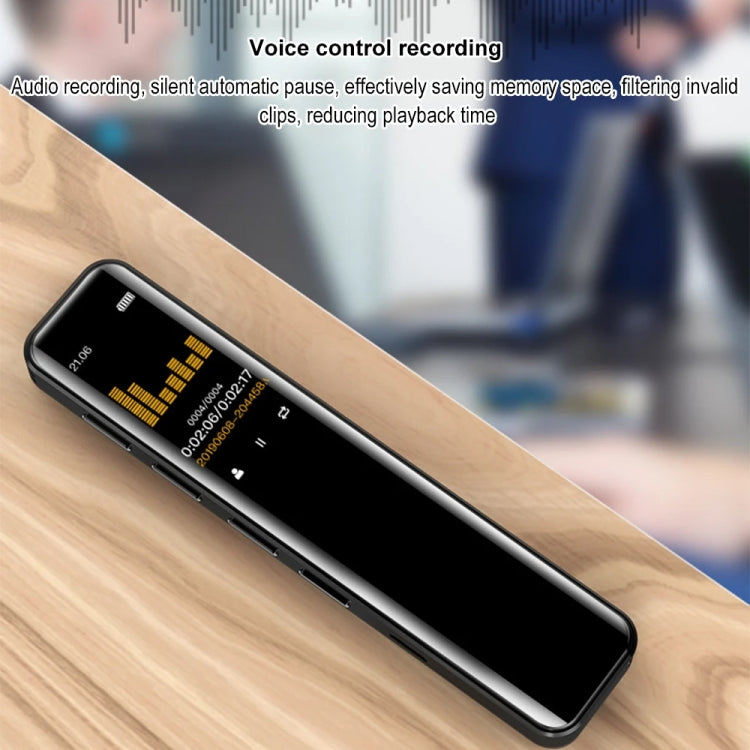 Gravador temporizador inteligente mini com ecrã colorido IPS HD de 0,96 polegadas, redução de ruído, 8GB, 16GB, 32GB