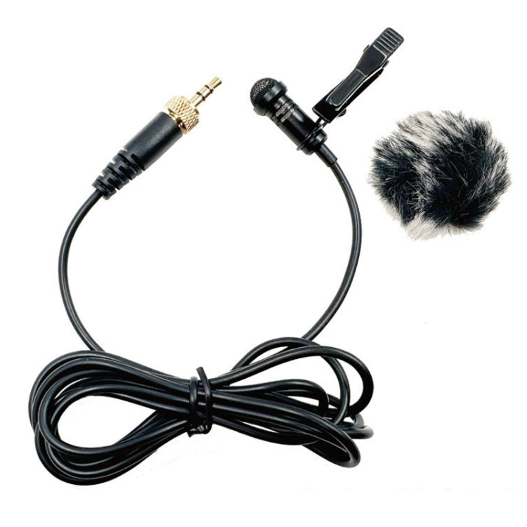 Microfone Lavalier Sem Fios com Plugue Reto de Rosca Interna 3,5mm, 1,5m, 2m, 3m, 4m, 5m