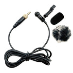 Microfone Lavalier Sem Fios com Plugue Reto de Rosca Interna 3,5mm, 1,5m, 2m, 3m, 4m, 5m