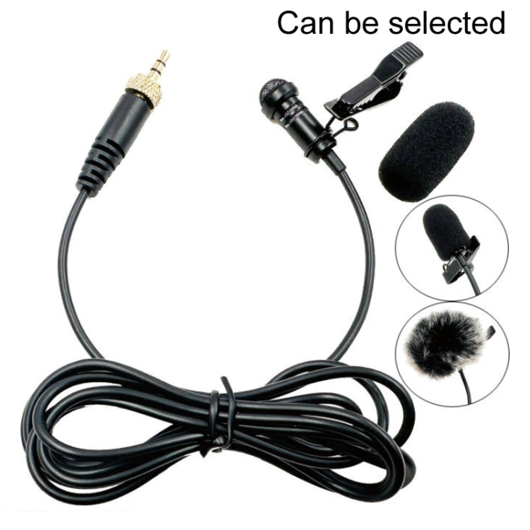 Microfone Lavalier Sem Fios com Plugue Reto de Rosca Interna 3,5mm, 1,5m, 2m, 3m, 4m, 5m