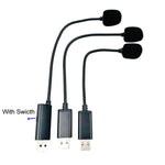 Microfone para Conferência de Vídeo ao Vivo com Plugue USB Direto para Computador, 4,0x205mm, 4,0x255mm, 4,0x255mm com Interruptor
