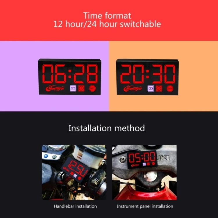 Compact LED Digital Display Time Voltmeter, 3 in 1 Red, 3 in 1 Blue, 3 in 1 White, 3 in 1 Green, 2 in 1 Temperature Red, 2 in 1 Temperature Blue, 2 in 1 Temperature White, 2 in 1 Temperature Green, 2 in 1 Water Temperature Red                          ...