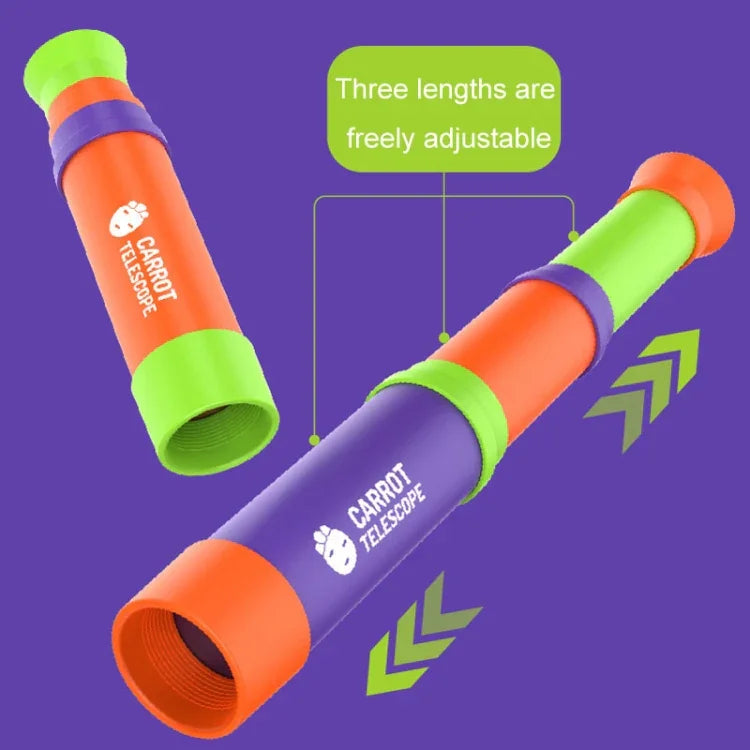8X HD Radish Telescope Retractable Focusing Children Science Education Toys