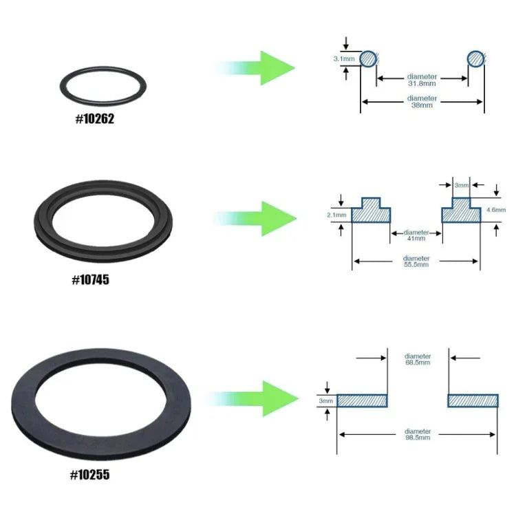 Para Válvulas de Êmbolo de Piscina Intex Kit de Anéis de Borracha O-Ring 25076RP, 6pcs /Conjunto, 2pcs 10745, 2pcs 10262, 2pcs 10255