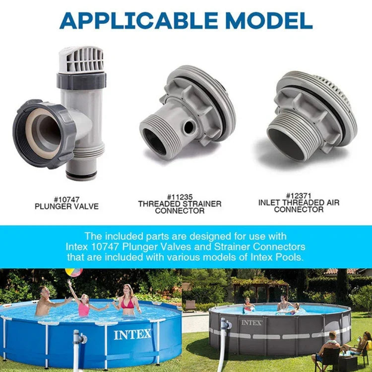 Para Válvulas de Êmbolo de Piscina Intex Kit de Anéis de Borracha O-Ring 25076RP, 6pcs /Conjunto, 2pcs 10745, 2pcs 10262, 2pcs 10255