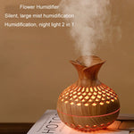 Difusor de Aromaterapia com Luz LED, Pequeno Vaso para Casa, Humidificador Silencioso 2 em 1