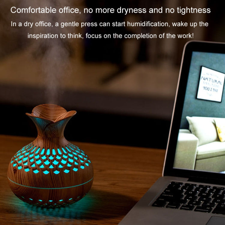 Difusor de Aromaterapia com Luz LED, Pequeno Vaso para Casa, Humidificador Silencioso 2 em 1