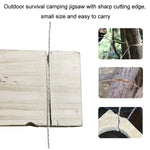 Stainless Steel Hand-pulled Wire Saw Rope Outdoor Camping Survival Equipment Saw, Orange 70cm, Black 70cm, Black 63cm, Orange 63cm