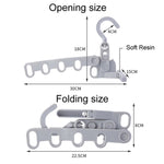 Foldable 5-Hole Clothes Hanging Rack Traveling Portable Clothing Hooks
