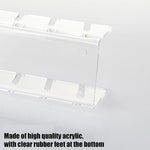 Suporte de Boné de Basebol em Acrílico para 7 Bonés, Transparente, Preto