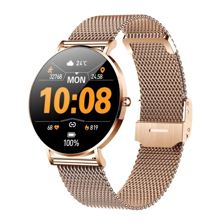 T8 Relógio Inteligente Bluetooth de 1,3 polegadas com Monitorização de Frequência Cardíaca / Pressão Arterial / Oxigénio no Sangue, Dourado, Prateado, Laranja, Cinzento Prateado