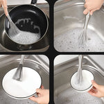 Escova para Panelas em Fio de Aço 304 Espessado e Alargado, Escova de Limpeza em Aço Inoxidável para Cozinha, 25,5cm