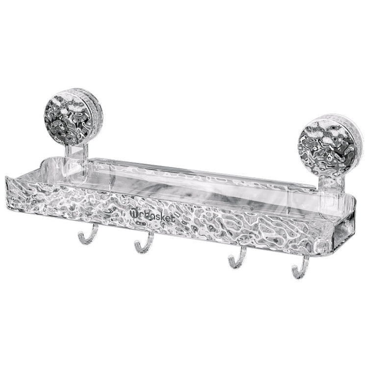 Prateleira de Ventosa para Casa de Banho Sem Perfuração, Suporte de Organização Montado na Parede para Casa de Banho