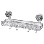 Bathroom No-Punch Suction Cup Shelf Household Restroom Wall Mounted Organizing Rack