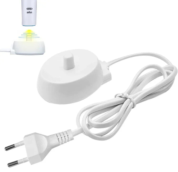 Carregador 3757 para Escova de Dentes Elétrica Braun Oral B D12 D16 D20 D36, Ficha EU, Ficha EU