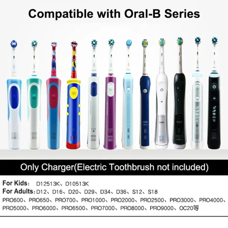 Carregador 3757 para Escova de Dentes Elétrica Braun Oral B D12 D16 D20 D36, Ficha EU, Ficha EU