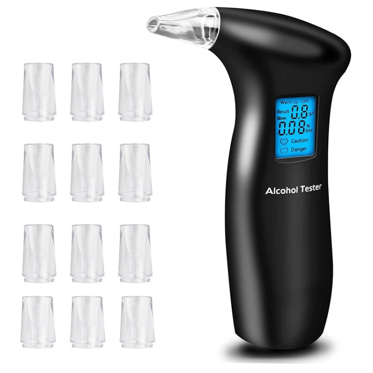 LCD Detector Backlight Light Breath Alcohol Tester, AT69S With 4 Mouthpieces Box, AT69S With 12 Mouthpieces Box