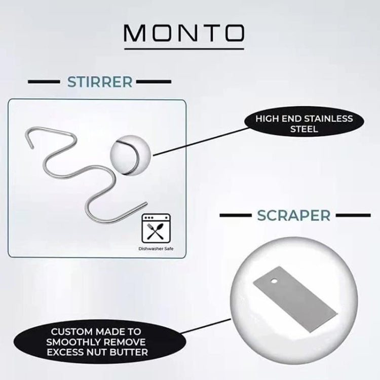 Misturador de Manteiga de Amendoim em Aço Inoxidável, Material de Grau Alimentar, Ferramenta de Mistura para Manteiga e Compota na Cozinha, Modelo Regular, Modelo Atualizado