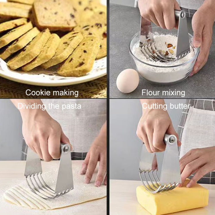 Cortador em Aço Inoxidável, Misturador de Massa Curvo de 5 Camadas, Gadgets para Cozinha e Panificação