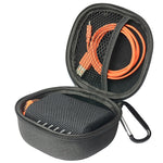 Bolsa de Armazenamento Protetora para Coluna Bluetooth JBL GO4 Portátil, Azul, Preto, Preto Fibra de Carbono