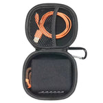Bolsa de Armazenamento Protetora para Coluna Bluetooth JBL GO4 Portátil, Azul, Preto, Preto Fibra de Carbono