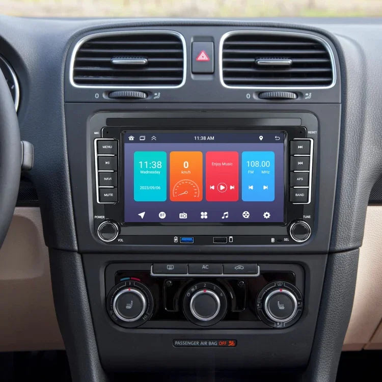 Máquina Integrada para Volkswagen/Skoda com Ecrã Grande, Player 1+32G, Carplay Android, Navegação e Câmara de Marcha-atrás, 1+32G
