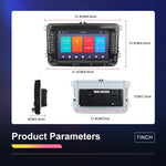 Máquina Integrada para Volkswagen/Skoda com Ecrã Grande, Player 1+32G, Carplay Android, Navegação e Câmara de Marcha-atrás, 1+32G