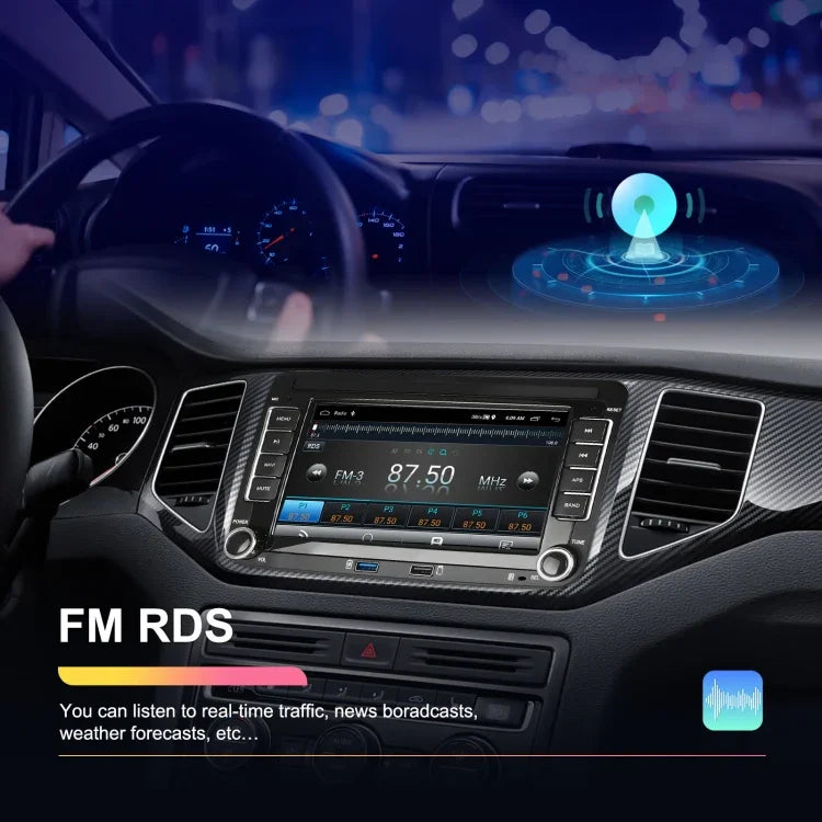 Máquina Integrada para Volkswagen/Skoda com Ecrã Grande, Player 1+32G, Carplay Android, Navegação e Câmara de Marcha-atrás, 1+32G