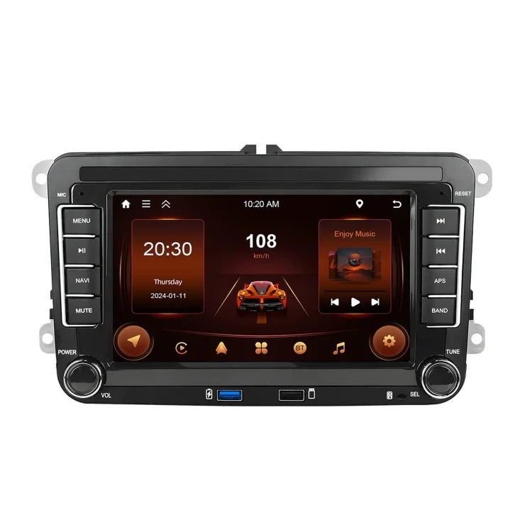 Máquina Integrada para Volkswagen/Skoda com Ecrã Grande, Player 2+64G, Carplay Android, Navegação e Câmara de Marcha-atrás, 2+64G
