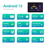 Navegador Android de Ecrã Grande 13,1 polegadas 4+64G com APK de Mapa Universal / Carplay / Imagem de Reversão, 13,1 polegadas