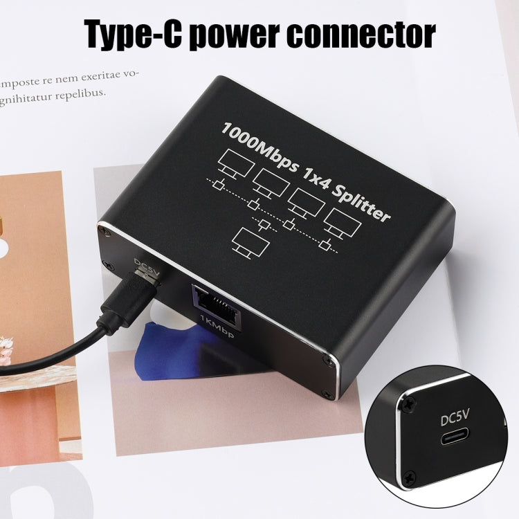 Divisor de Rede Gigabit Partilhador de Rede Divisor de Cabo RJ45, 1 Para 3, 1 Para 4