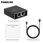 Divisor de Rede Gigabit Partilhador de Rede Divisor de Cabo RJ45, 1 Para 3, 1 Para 4
