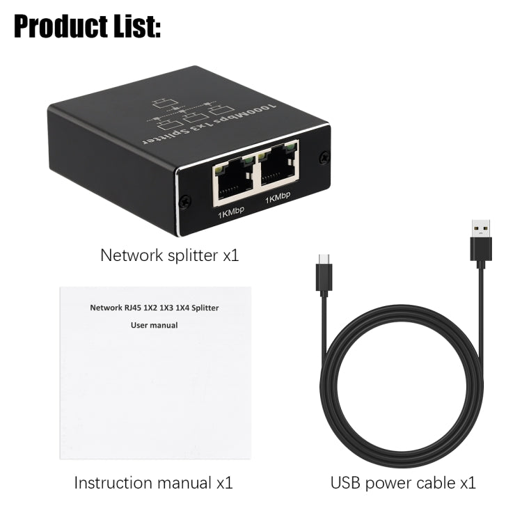 Divisor de Rede Gigabit Partilhador de Rede Divisor de Cabo RJ45, 1 Para 3, 1 Para 4