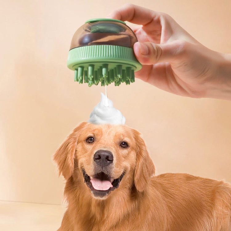Cápsula Recarregável de Gel de Banho Tipo Duche para Limpeza de Animais de Estimação Escova de Massagem para Banho de Gatos e Cães