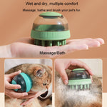 Cápsula Recarregável de Gel de Banho Tipo Duche para Limpeza de Animais de Estimação Escova de Massagem para Banho de Gatos e Cães