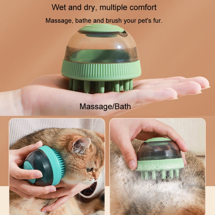 Cápsula Recarregável de Gel de Banho Tipo Duche para Limpeza de Animais de Estimação Escova de Massagem para Banho de Gatos e Cães