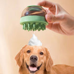 Cápsula Recarregável de Gel de Banho Tipo Duche para Limpeza de Animais de Estimação Escova de Massagem para Banho de Gatos e Cães
