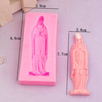 Moldes de Silicone para Fondant Virgin Mary, Moldes DIY para Chocolate e Massa, Ferramenta para Pastelaria