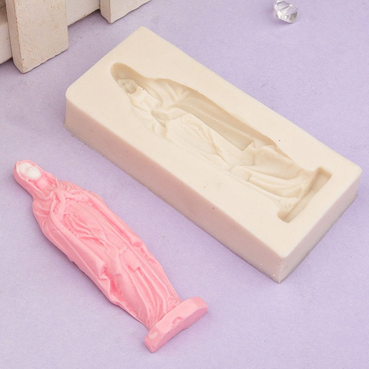 Moldes de Silicone para Fondant Virgin Mary, Moldes DIY para Chocolate e Massa, Ferramenta para Pastelaria