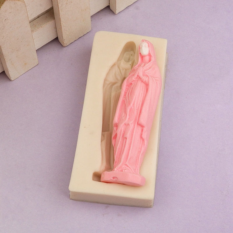 Moldes de Silicone para Fondant Virgin Mary, Moldes DIY para Chocolate e Massa, Ferramenta para Pastelaria
