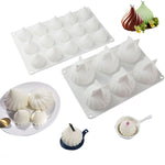 Molde para Bolo Mousse em Espiral, Molde de Silicone para Sobremesa Francesa de Chocolate em Forma de Cebola, GT-105 Simples, GT-106 com 6 Cavidades, GT-9 com 15 Cavidades