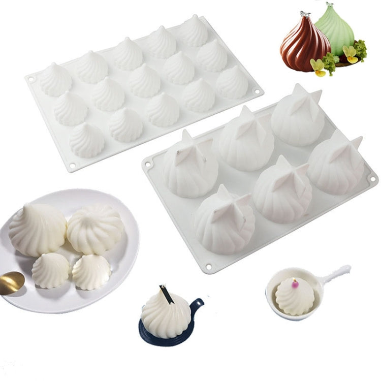 Molde para Bolo Mousse em Espiral, Molde de Silicone para Sobremesa Francesa de Chocolate em Forma de Cebola, GT-105 Simples, GT-106 com 6 Cavidades, GT-9 com 15 Cavidades