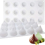 Molde para Bolo Mousse em Espiral, Molde de Silicone para Sobremesa Francesa de Chocolate em Forma de Cebola, GT-105 Simples, GT-106 com 6 Cavidades, GT-9 com 15 Cavidades